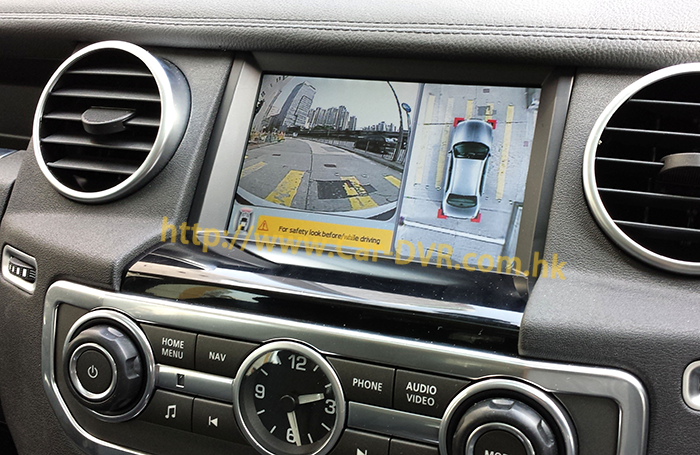 Land Rover 車內鳥瞰顯示屏效果