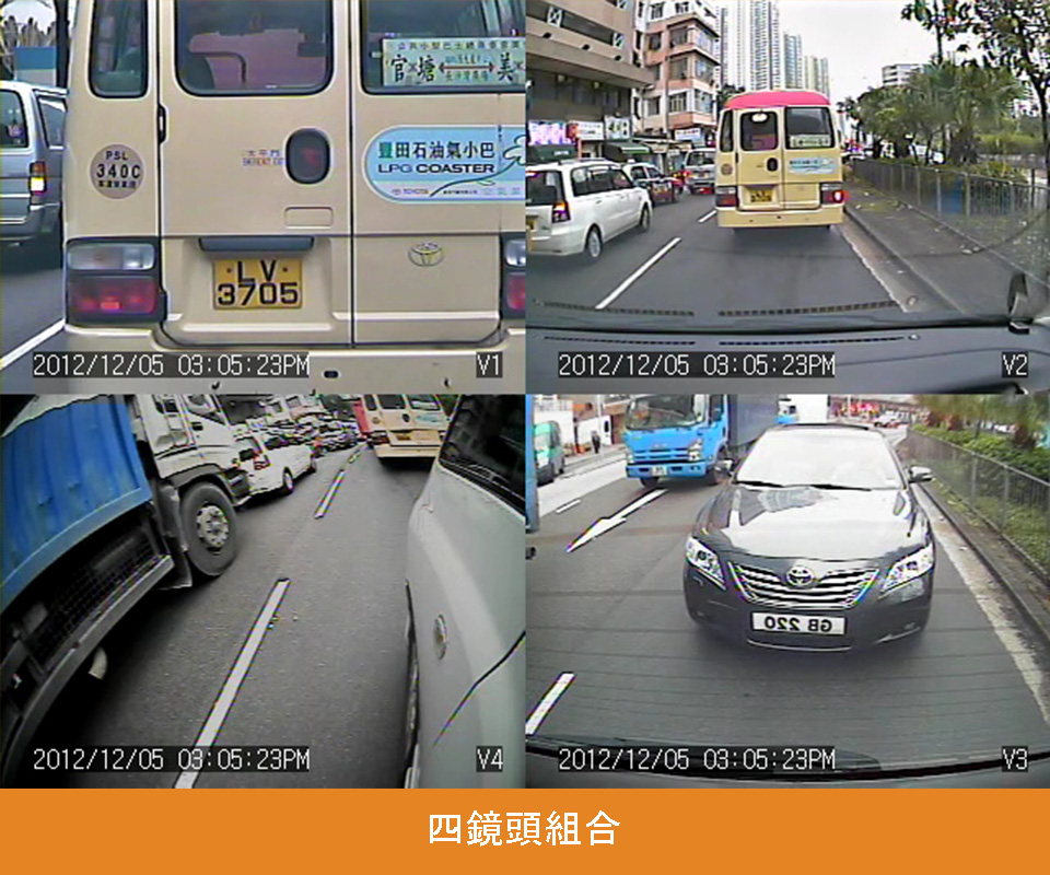 4 鏡頭分割畫面示範